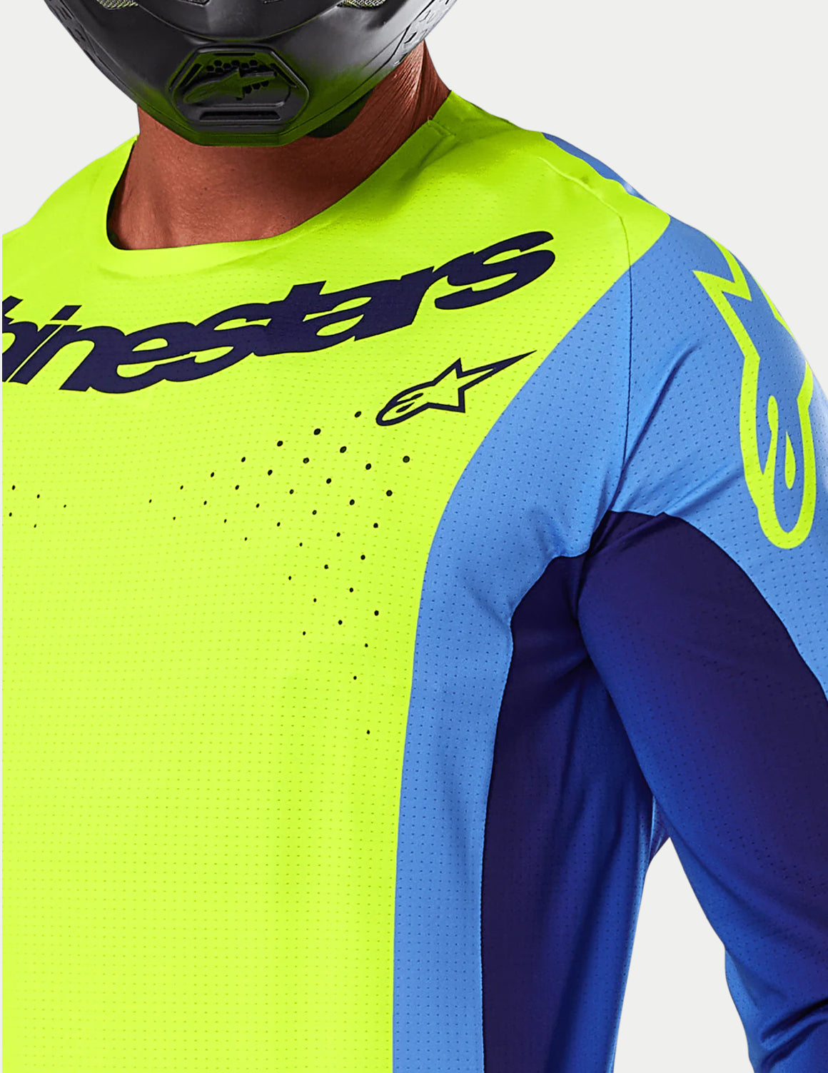 Мотокрос Блуза Alpinestars 2025 Techstar Melt Jersey YELLOW FLUO BLUE