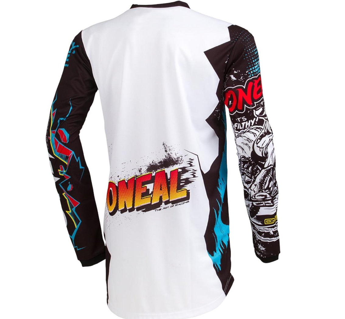 Мотокрос блуза O’NEAL ELEMENT VILLAIN WHITE