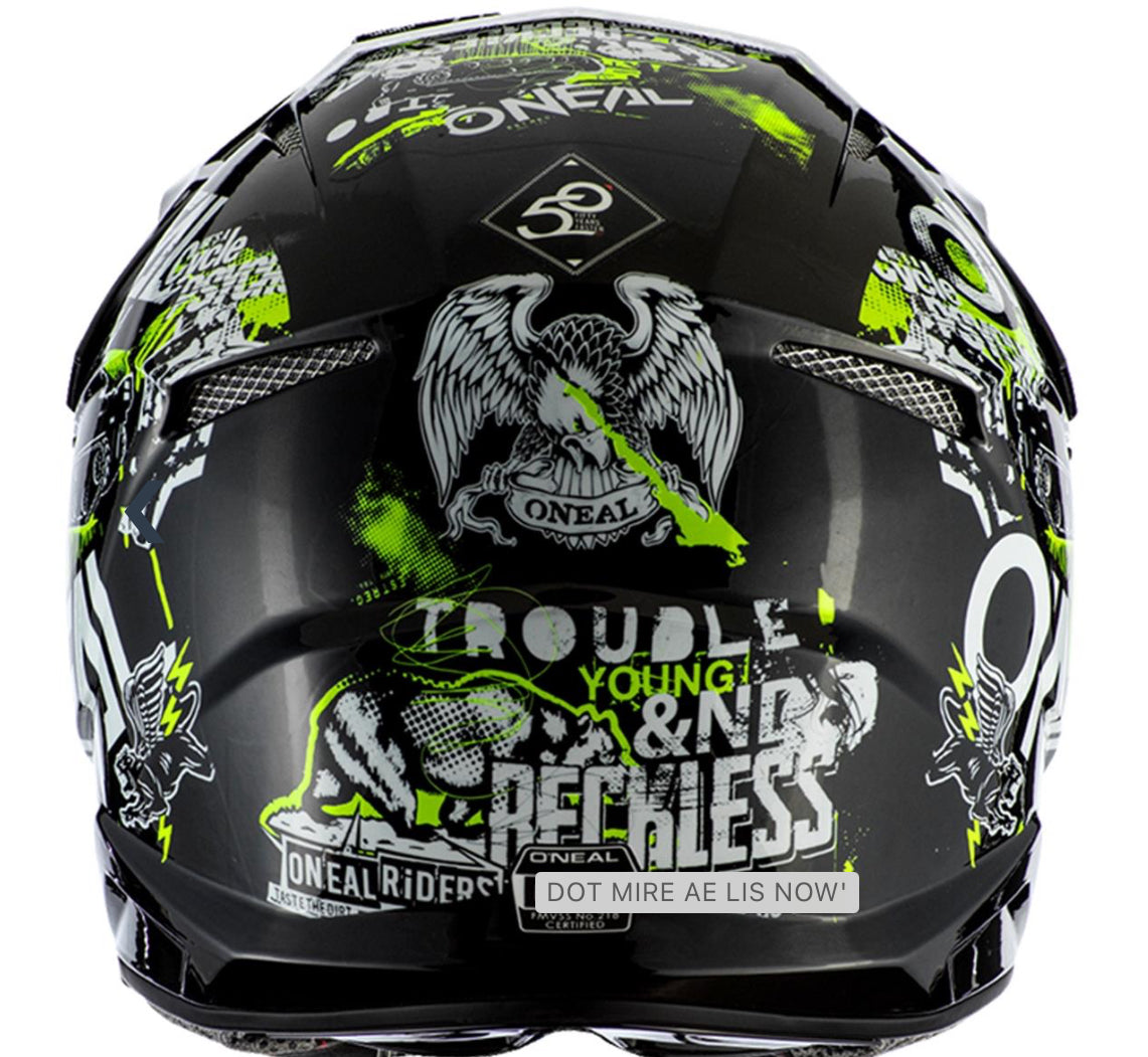 Мотокрос каска O’neal 3SRS Attack 2.0 BLACK/NEON YELLOW