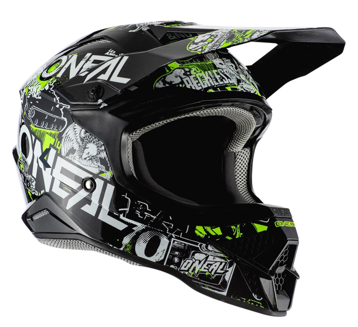 Мотокрос каска O’neal 3SRS Attack 2.0 BLACK/NEON YELLOW