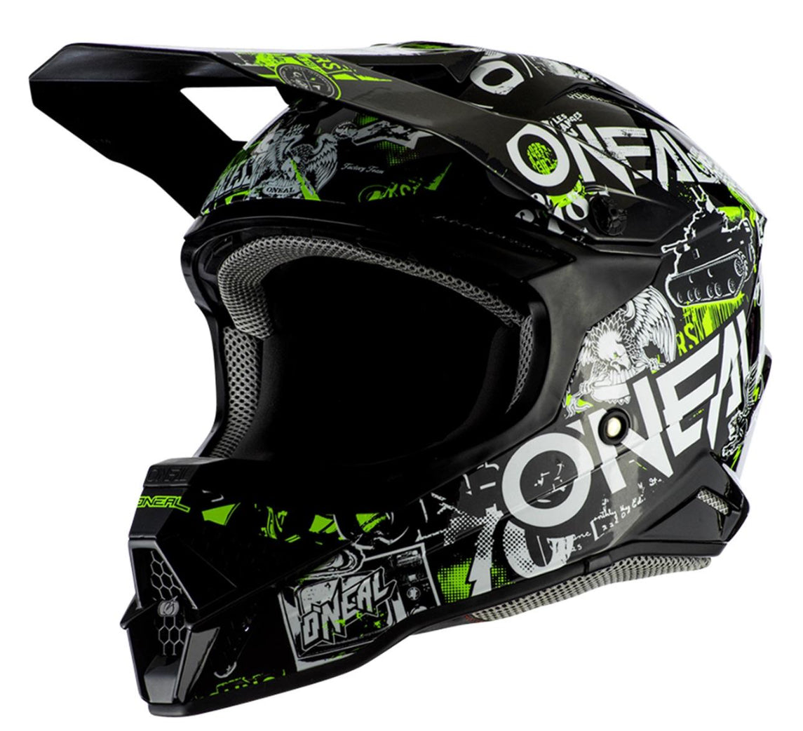 Мотокрос каска O’neal 3SRS Attack 2.0 BLACK/NEON YELLOW