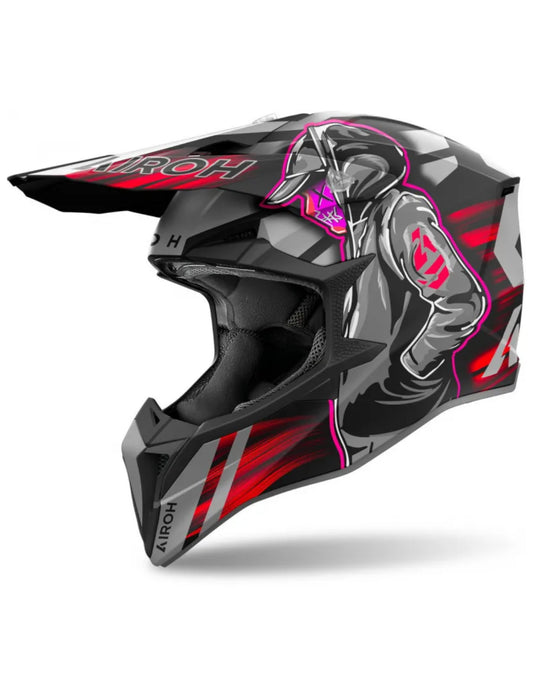 Мотокрос каска AIROH WRAAAP CYBER RED MATT